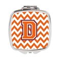 Carolines Treasures Letter D Chevron Orange and Regalia Compact Mirror CJ1062-DSCM